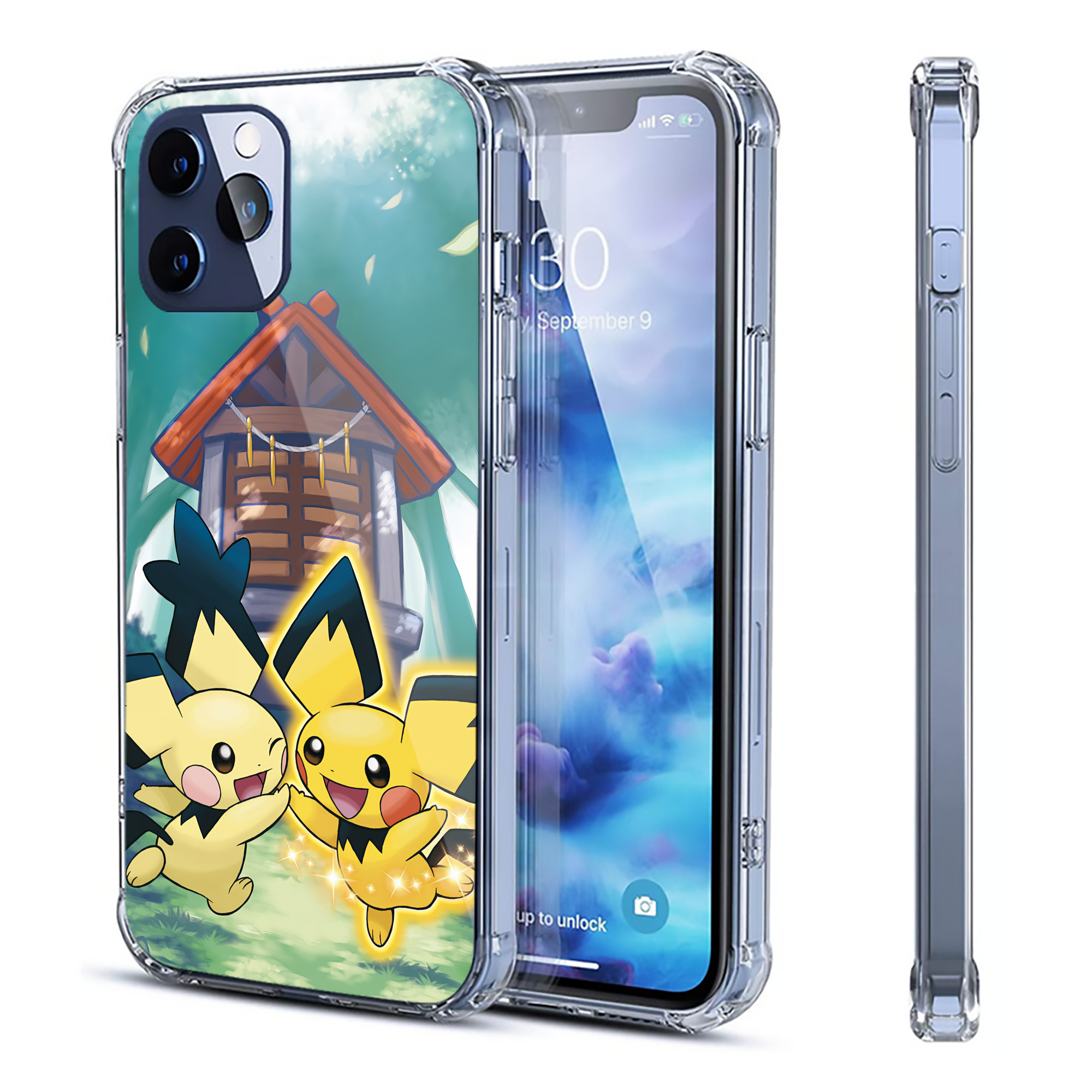 （画像用） ポケットモンスター Pokémon 【iPhone 12シリーズ対応】透明スマホケース（クリアソフトケース）